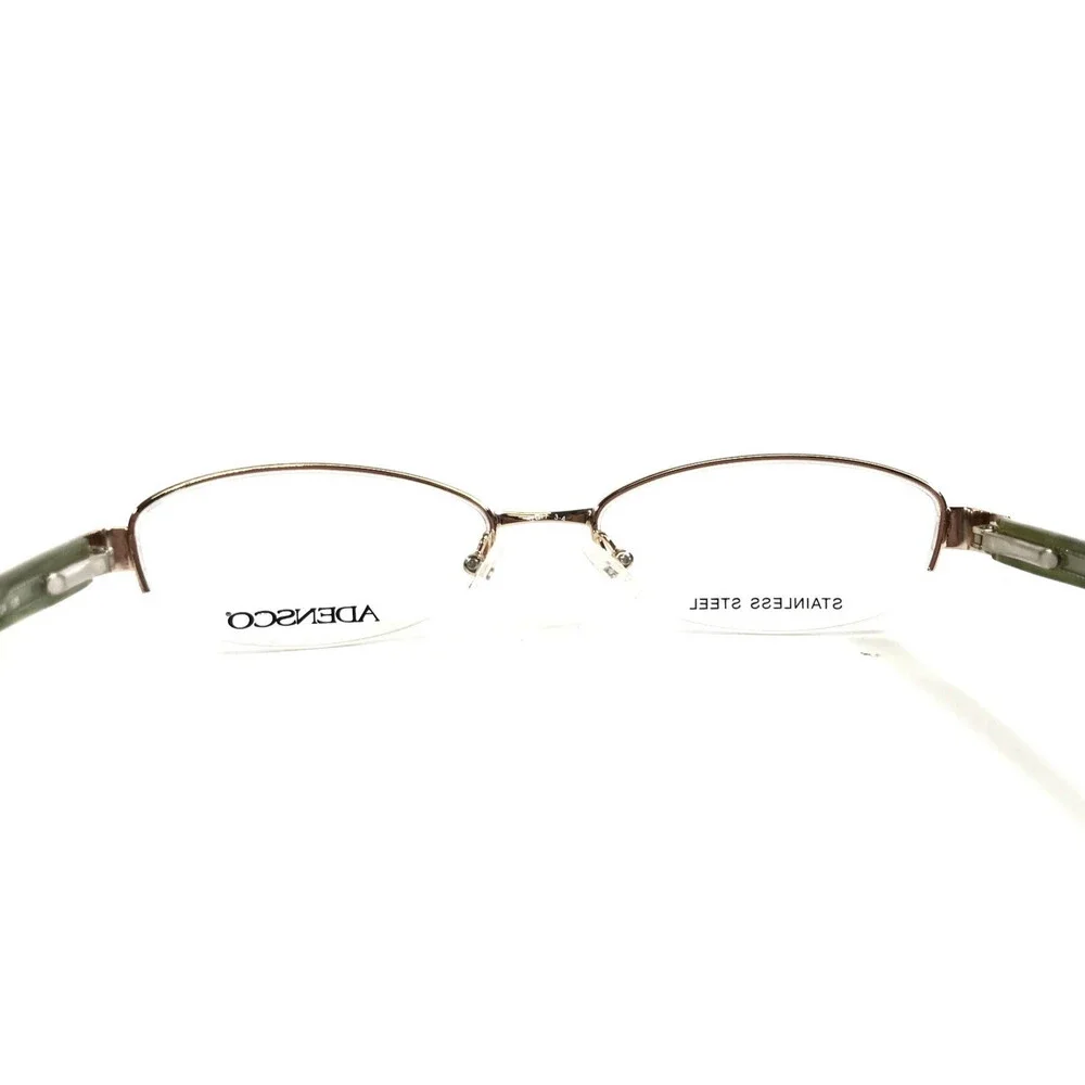 Adensco Eyeglasses Frames DENISE FJ4 Pale Gold Brown Tortoise Green 52-17-135